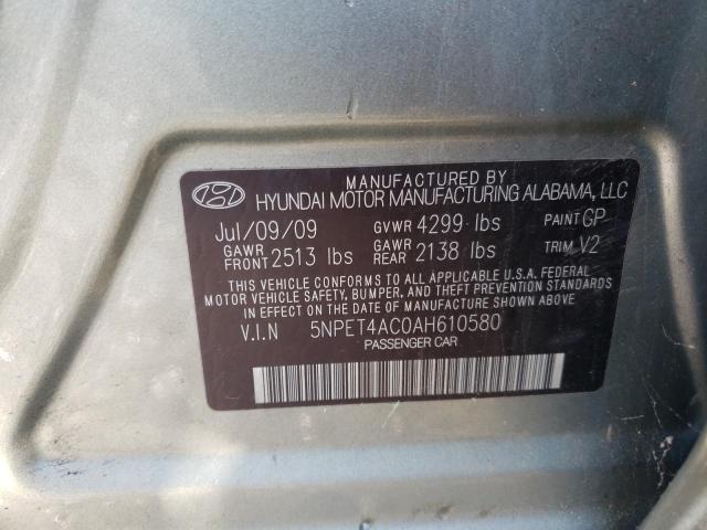 Photo 11 VIN: 5NPET4AC0AH610580 - HYUNDAI SONATA 