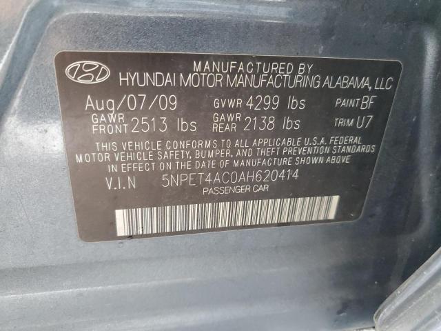 Photo 11 VIN: 5NPET4AC0AH620414 - HYUNDAI SONATA GLS 