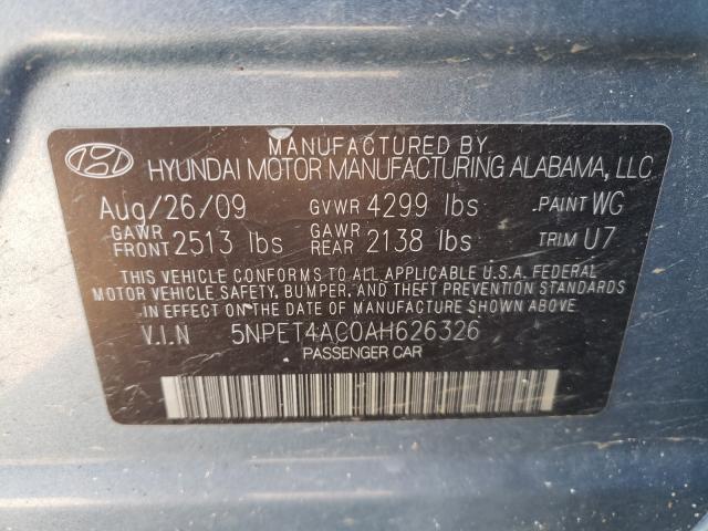 Photo 9 VIN: 5NPET4AC0AH626326 - HYUNDAI SONATA 