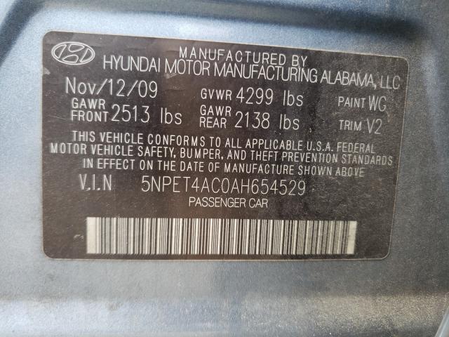 Photo 9 VIN: 5NPET4AC0AH654529 - HYUNDAI SONATA 