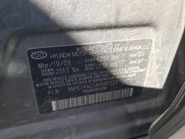 Photo 9 VIN: 5NPET4AC1AH580523 - HYUNDAI SONATA GLS 