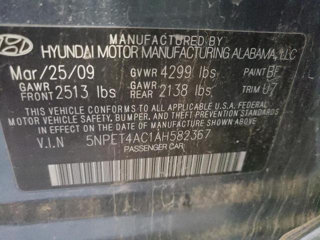 Photo 9 VIN: 5NPET4AC1AH582367 - HYUNDAI SONATA 