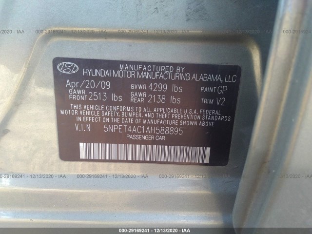 Photo 8 VIN: 5NPET4AC1AH588895 - HYUNDAI SONATA 