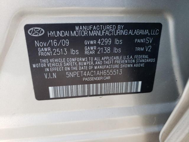 Photo 9 VIN: 5NPET4AC1AH655513 - HYUNDAI SONATA GLS 