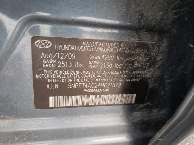 Photo 9 VIN: 5NPET4AC2AH621872 - HYUNDAI SONATA GLS 