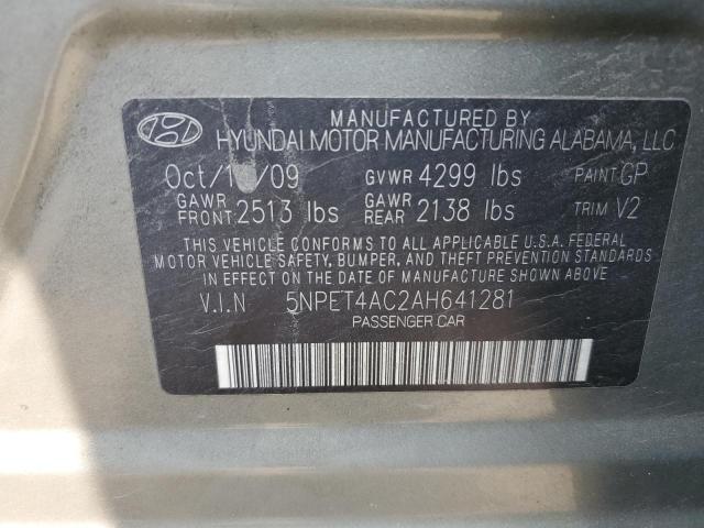 Photo 9 VIN: 5NPET4AC2AH641281 - HYUNDAI SONATA GLS 