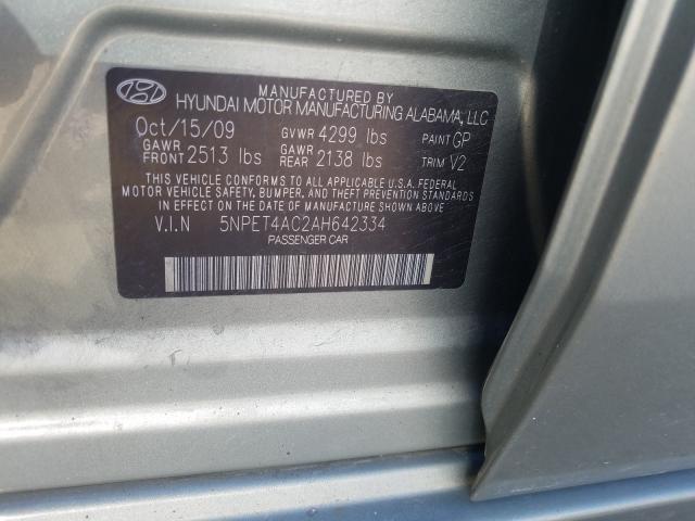 Photo 9 VIN: 5NPET4AC2AH642334 - HYUNDAI SONATA GLS 