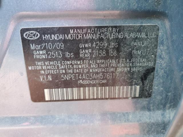 Photo 9 VIN: 5NPET4AC3AH576117 - HYUNDAI SONATA GLS 