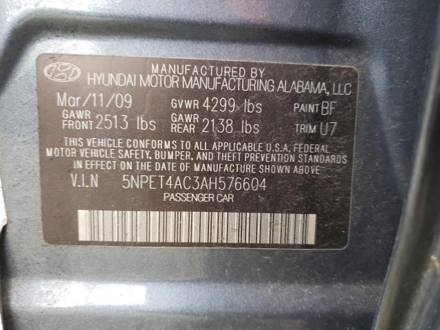 Photo 9 VIN: 5NPET4AC3AH576604 - HYUNDAI SONATA GLS 