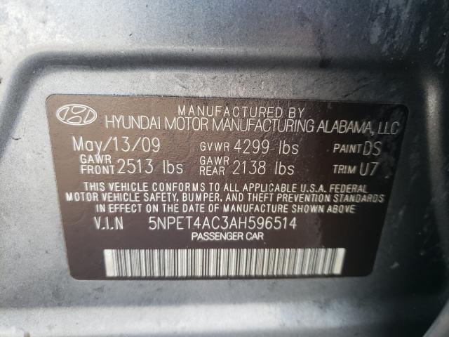 Photo 9 VIN: 5NPET4AC3AH596514 - HYUNDAI SONATA GLS 