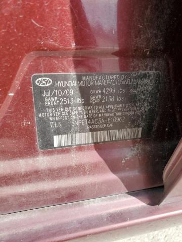 Photo 9 VIN: 5NPET4AC3AH610962 - HYUNDAI SONATA GLS 