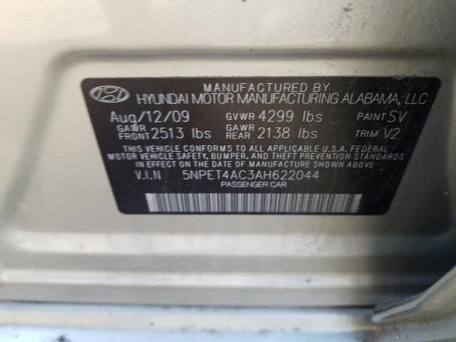 Photo 9 VIN: 5NPET4AC3AH622044 - HYUNDAI SONATA GLS 