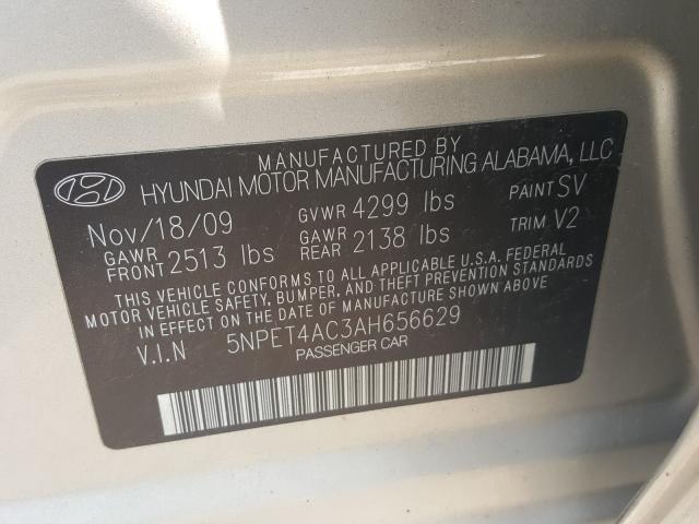 Photo 9 VIN: 5NPET4AC3AH656629 - HYUNDAI SONATA GLS 