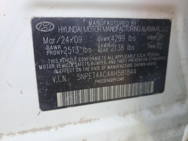 Photo 11 VIN: 5NPET4AC4AH581844 - HYUNDAI SONATA GLS 