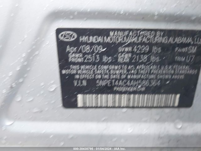 Photo 8 VIN: 5NPET4AC4AH586364 - HYUNDAI SONATA 