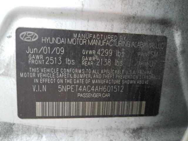 Photo 9 VIN: 5NPET4AC4AH601512 - HYUNDAI SONATA GLS 