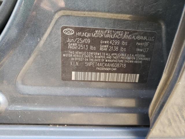 Photo 11 VIN: 5NPET4AC4AH608718 - HYUNDAI SONATA GLS 