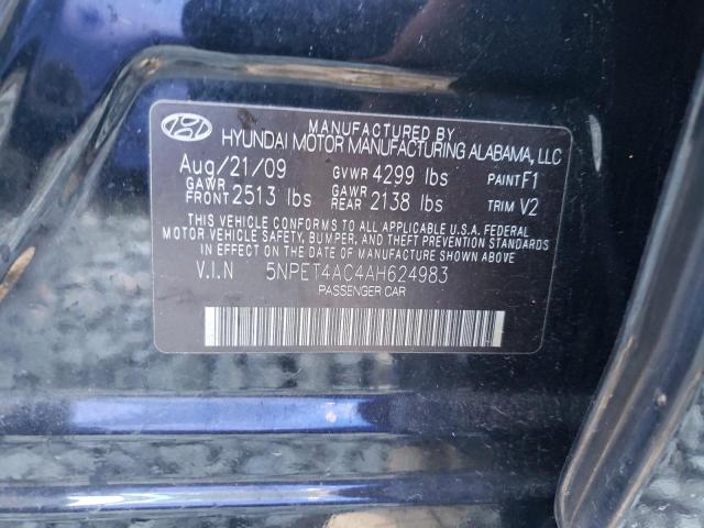 Photo 9 VIN: 5NPET4AC4AH624983 - HYUNDAI SONATA 