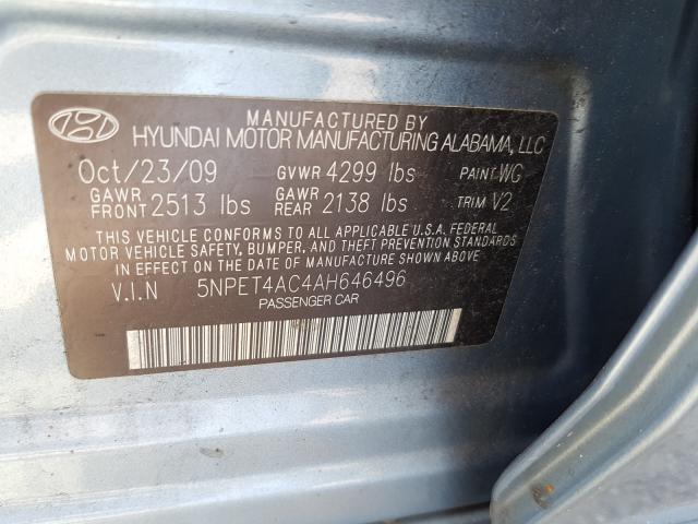 Photo 9 VIN: 5NPET4AC4AH646496 - HYUNDAI SONATA GLS 