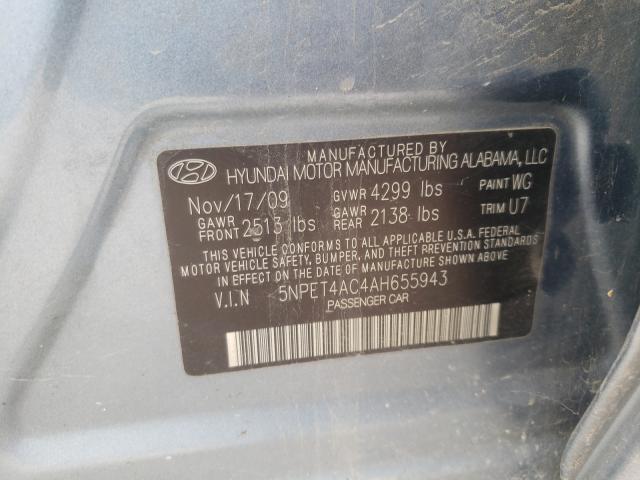 Photo 9 VIN: 5NPET4AC4AH655943 - HYUNDAI SONATA GLS 