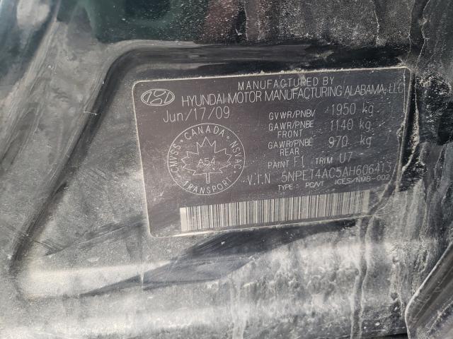 Photo 9 VIN: 5NPET4AC5AH606413 - HYUNDAI SONATA GLS 