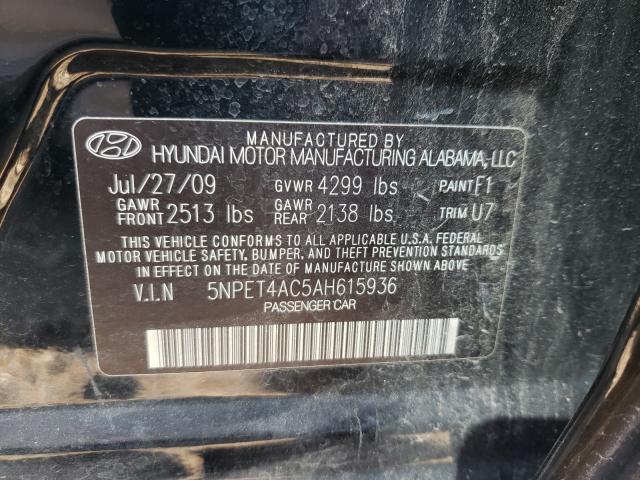 Photo 9 VIN: 5NPET4AC5AH615936 - HYUNDAI SONATA GLS 