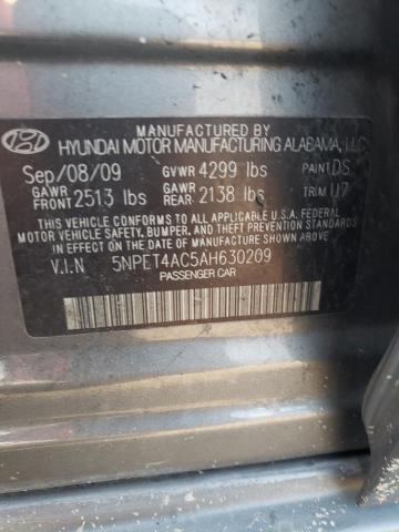 Photo 9 VIN: 5NPET4AC5AH630209 - HYUNDAI SONATA GLS 