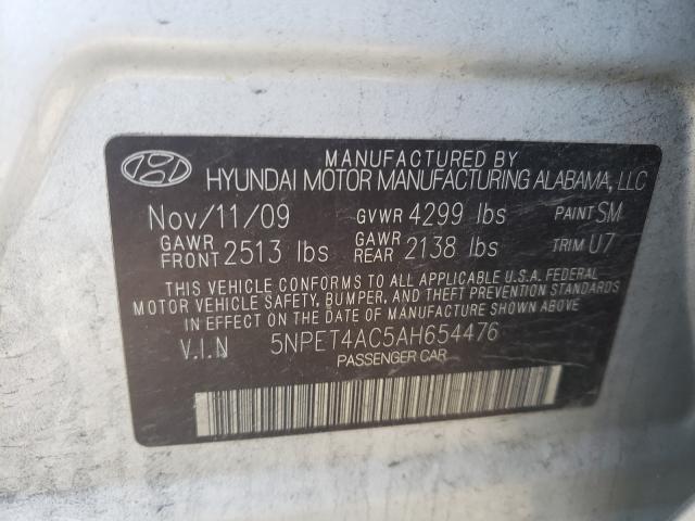 Photo 9 VIN: 5NPET4AC5AH654476 - HYUNDAI SONATA GLS 