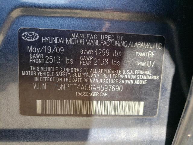 Photo 12 VIN: 5NPET4AC6AH597690 - HYUNDAI SONATA GLS 