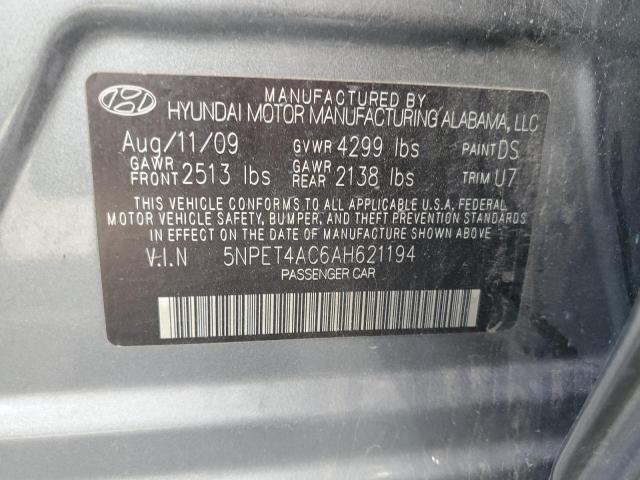 Photo 11 VIN: 5NPET4AC6AH621194 - HYUNDAI SONATA 