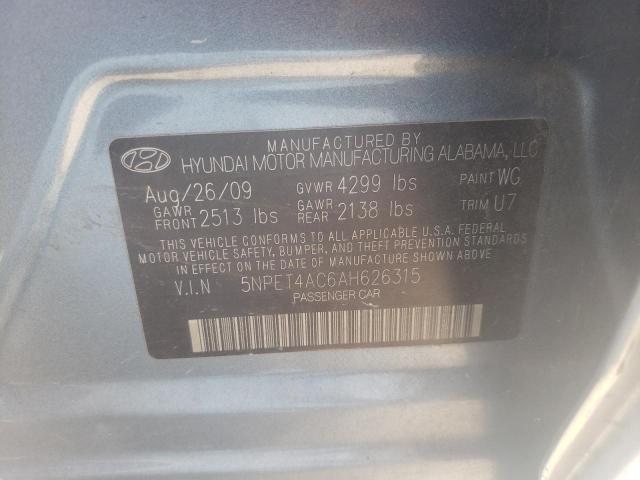 Photo 9 VIN: 5NPET4AC6AH626315 - HYUNDAI SONATA GLS 