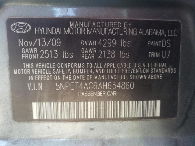 Photo 9 VIN: 5NPET4AC6AH654860 - HYUNDAI SONATA GLS 