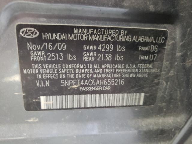 Photo 9 VIN: 5NPET4AC6AH655216 - HYUNDAI SONATA GLS 