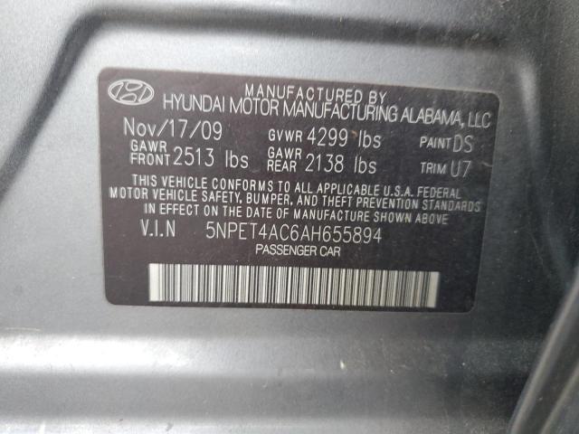 Photo 11 VIN: 5NPET4AC6AH655894 - HYUNDAI SONATA 