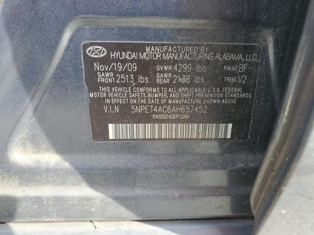 Photo 12 VIN: 5NPET4AC6AH657452 - HYUNDAI SONATA GLS 