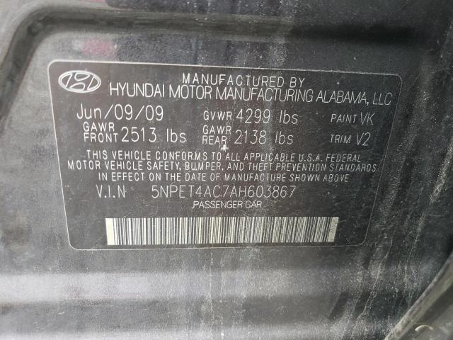 Photo 11 VIN: 5NPET4AC7AH603867 - HYUNDAI SONATA GLS 