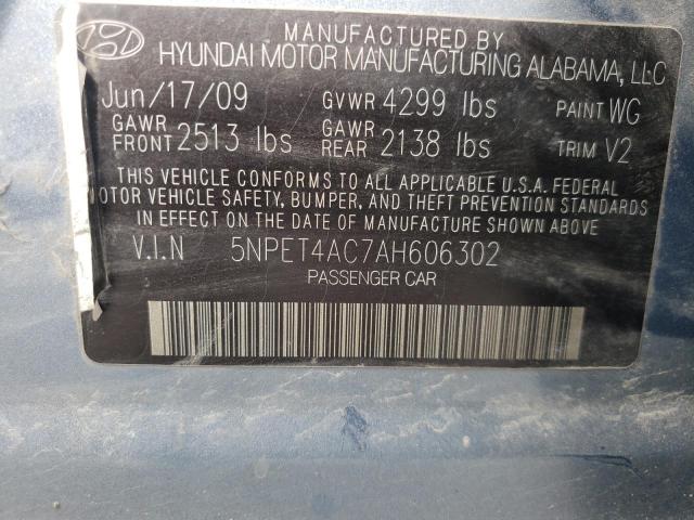 Photo 9 VIN: 5NPET4AC7AH606302 - HYUNDAI SONATA 