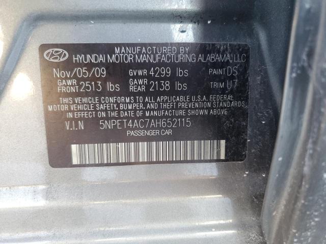 Photo 9 VIN: 5NPET4AC7AH652115 - HYUNDAI SONATA GLS 