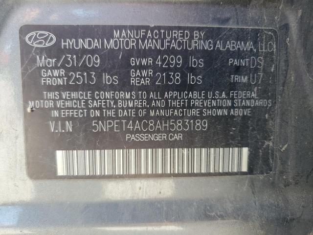 Photo 11 VIN: 5NPET4AC8AH583189 - HYUNDAI SONATA GLS 