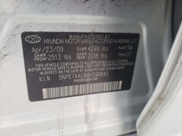 Photo 9 VIN: 5NPET4AC8AH590840 - HYUNDAI SONATA GLS 