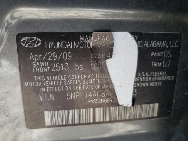 Photo 9 VIN: 5NPET4AC8AH591423 - HYUNDAI SONATA GLS 