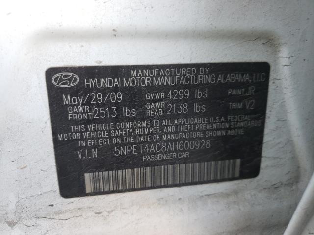 Photo 9 VIN: 5NPET4AC8AH600928 - HYUNDAI SONATA GLS 