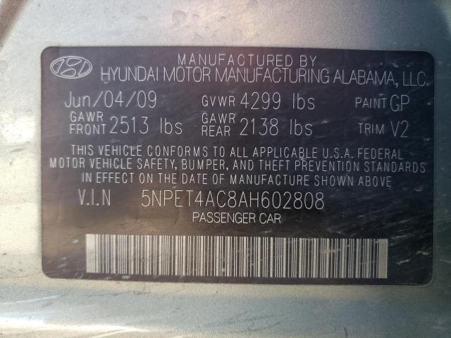 Photo 11 VIN: 5NPET4AC8AH602808 - HYUNDAI SONATA GLS 