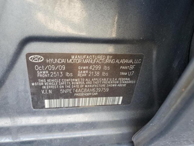 Photo 11 VIN: 5NPET4AC8AH639759 - HYUNDAI SONATA GLS 