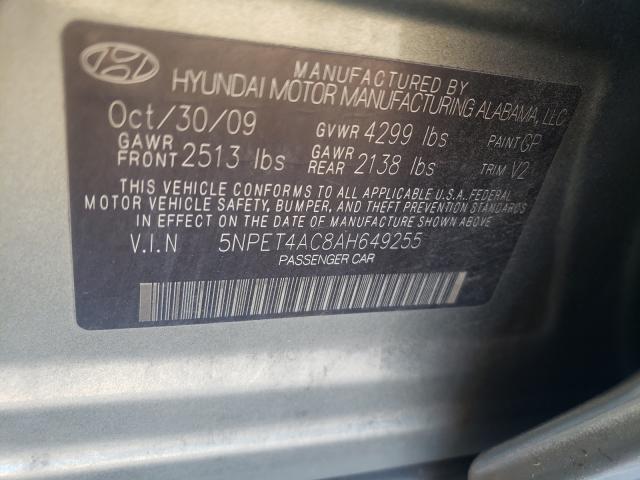 Photo 9 VIN: 5NPET4AC8AH649255 - HYUNDAI SONATA GLS 