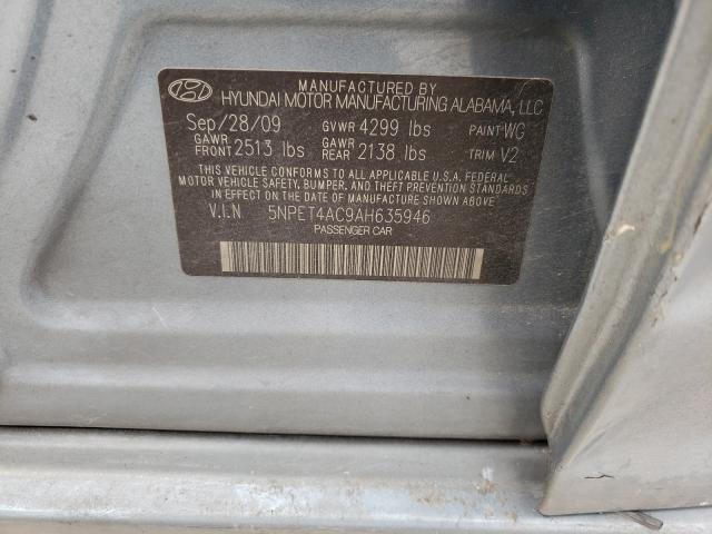 Photo 9 VIN: 5NPET4AC9AH635946 - HYUNDAI SONATA GLS 