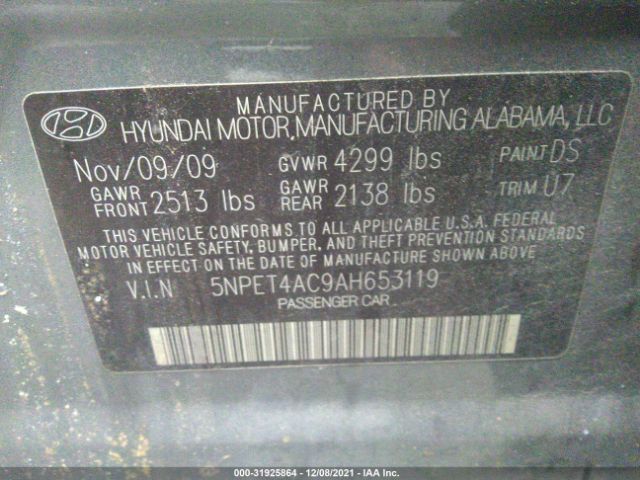 Photo 8 VIN: 5NPET4AC9AH653119 - HYUNDAI SONATA 