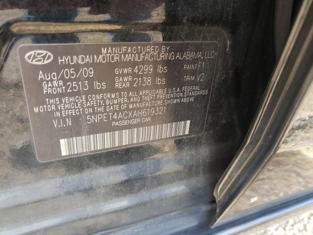 Photo 9 VIN: 5NPET4ACXAH619321 - HYUNDAI SONATA GLS 