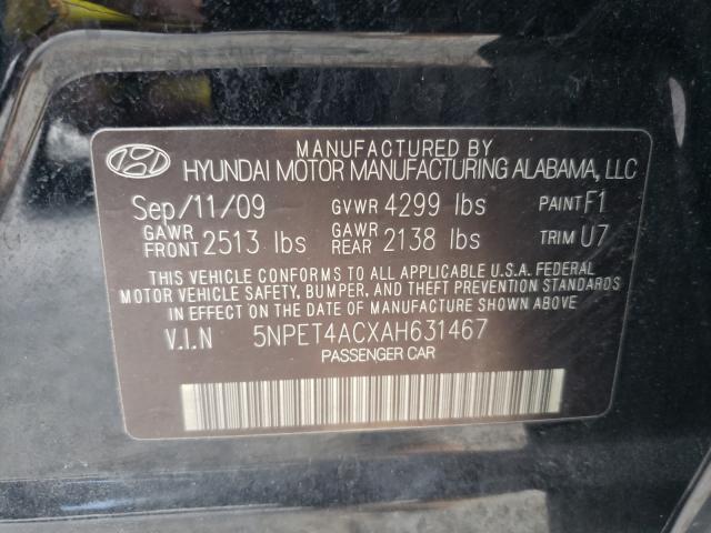 Photo 9 VIN: 5NPET4ACXAH631467 - HYUNDAI ACCENT BLU 