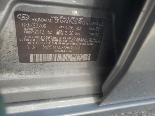 Photo 9 VIN: 5NPET4ACXAH646356 - HYUNDAI SONATA GLS 